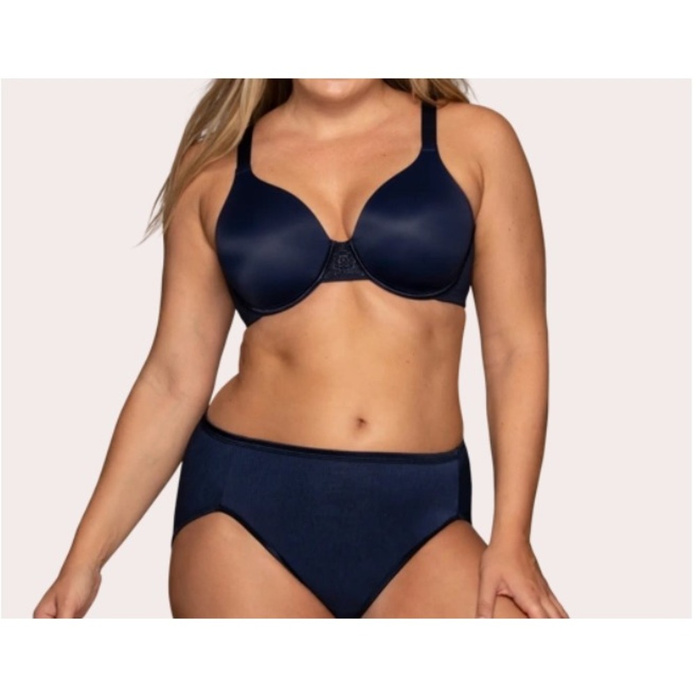 Vanity Fair Lingerie Ghost Navy Beauty Back Underwire Smoothing Bra 36D NWT NEW